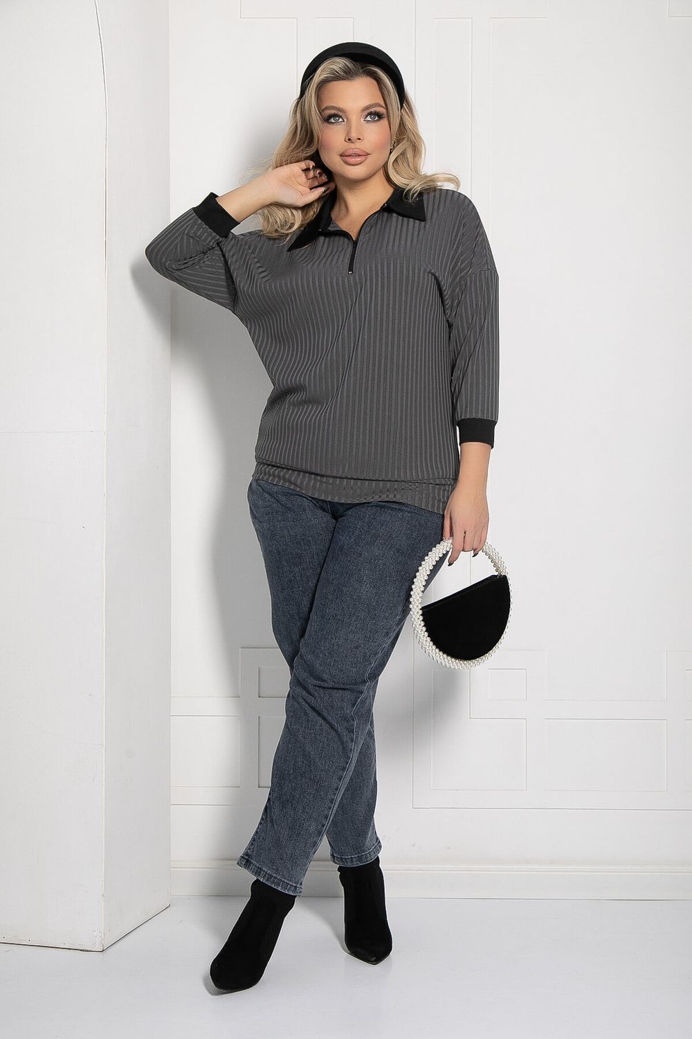 Джемпер Время вперед (серый) Б12517-24 LT Collection