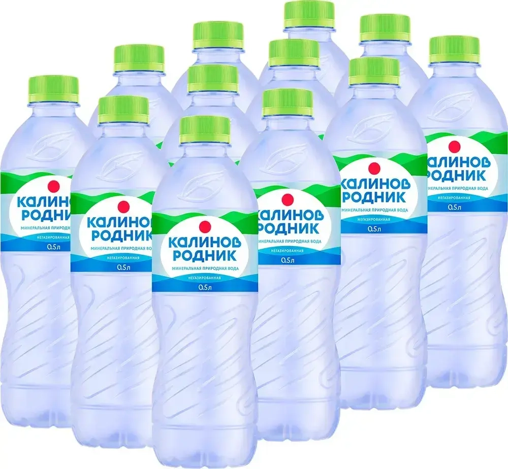 Вода негазированная Калинов Родник минеральная, 12 шт х 0,5 л