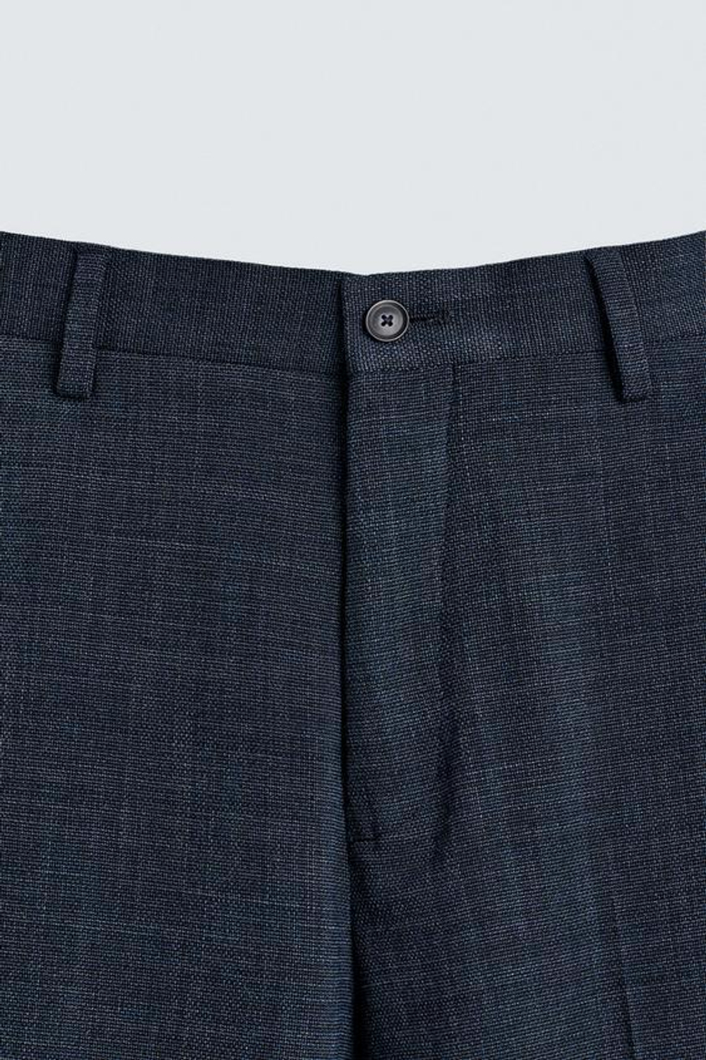 ZARA КОСТЮМНЫЕ БРЮКИ ИЗ ТКАНИ С УЗОРОМ, СИНИЙ / ИНДИГО