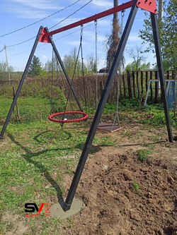 Монтаж уличных качелей Sv Sport