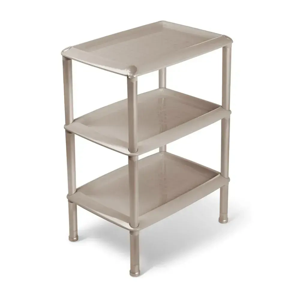 Этажерка универсальная Джета 3 полки коричнево-серая (комплект 4 шт)