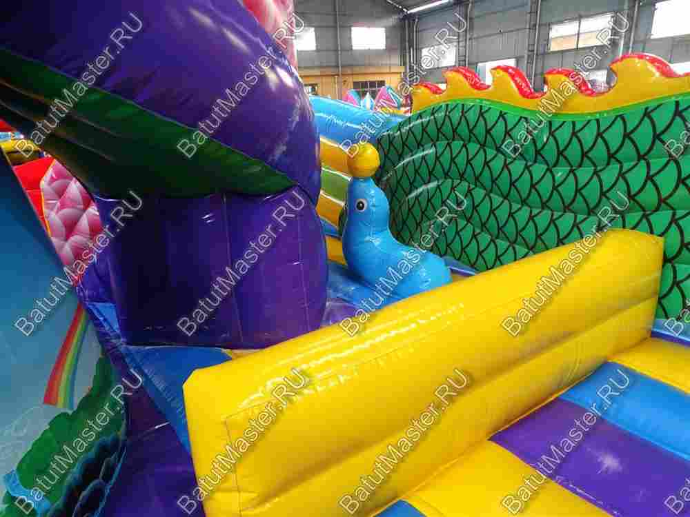 Коммерческий надувной батут "Хижина дракона", 15*8*6,3 м