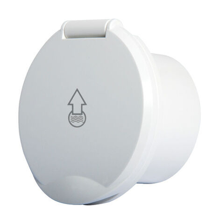 Короб с быстроразъемным штуцером, круглый, белый (16.441.55)