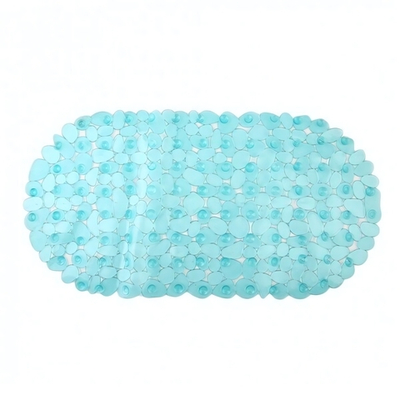 Коврик в ванную на присосках "Камушки" 69*36см зеленый