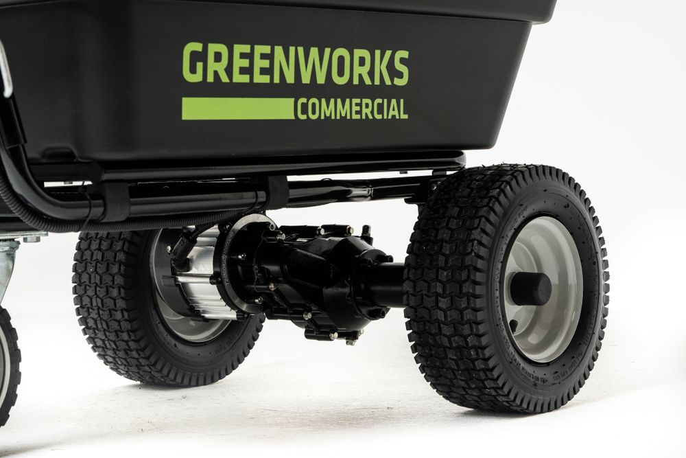 Аккумуляторная самоходная садовая тележка Greenwork 82GCK25, 7400607UA,82v, 106 л, АКБ 2.5 А·ч и ЗУ