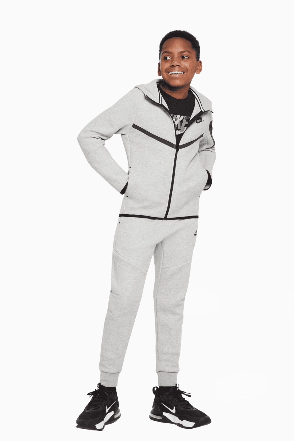 Кофта Nike Sportswear Tech Fleece Junior - серый