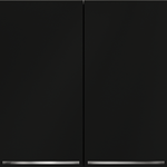 Проходной переключатель встраиваемый VOLTUM S70 двухклавишный с подсветкой 10А, (черный матовый)