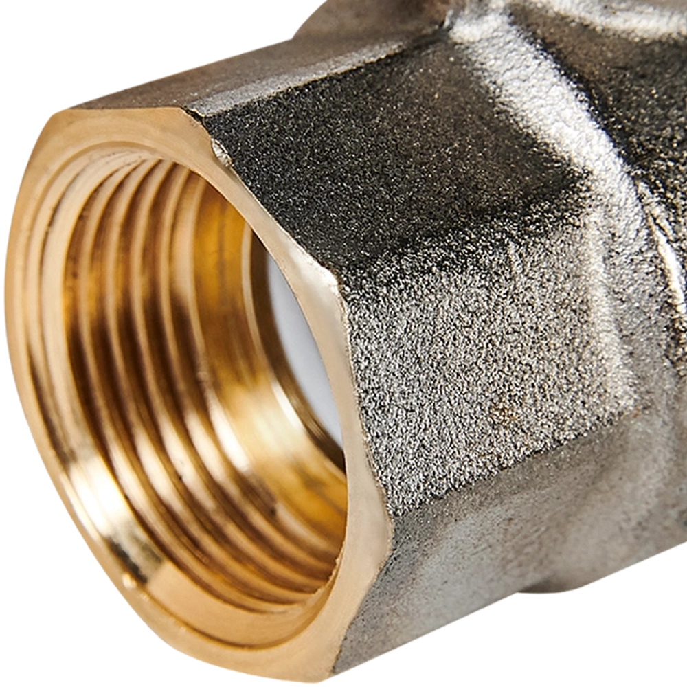 Кран шаровой полнопроходной STOUT - 3/4" (НР/ВР, PN40, Tmax 150°C, ручка-бабочка черная)