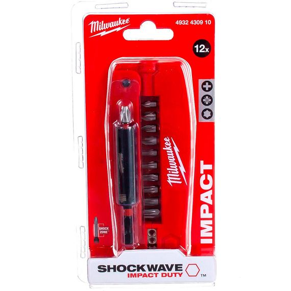 Набор бит Milwaukee SHOCKWAVE &quot;Крокодил №2&quot; 12шт (910)