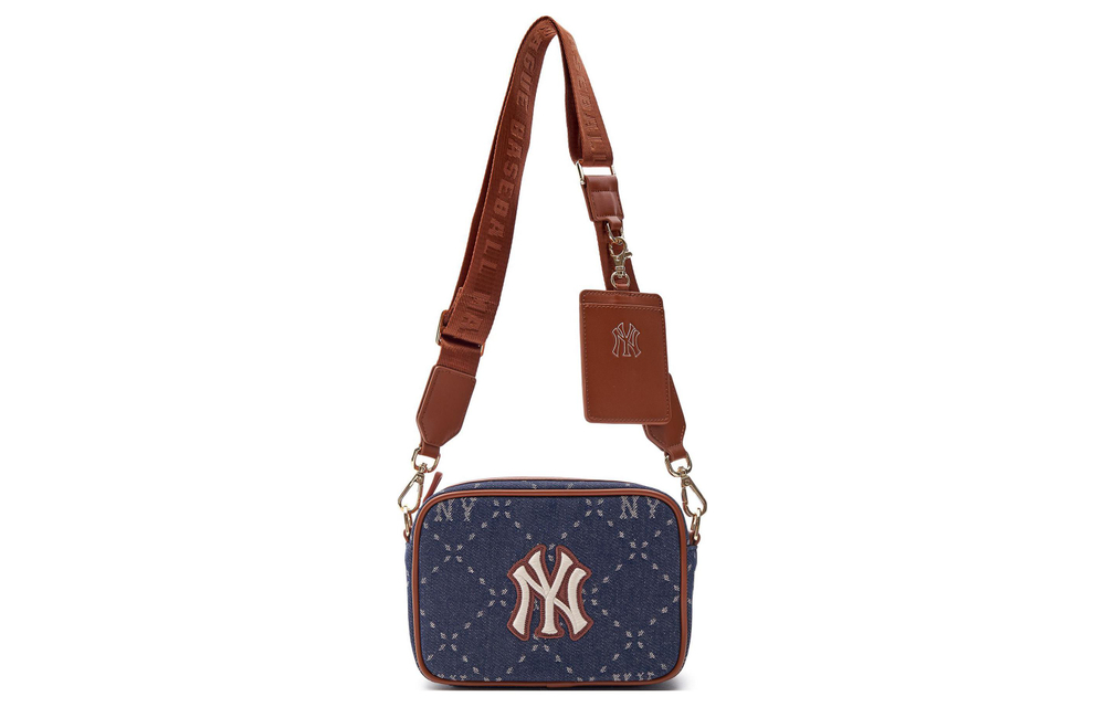 MLB PVC Camera Bag, Shoulder Bag, Crossbody Bag Regular Unisex Denim Blue