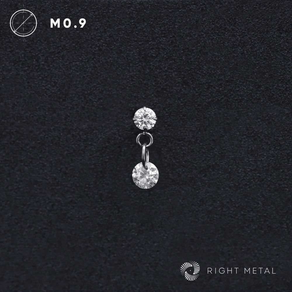 Pendant Round Double Crystal