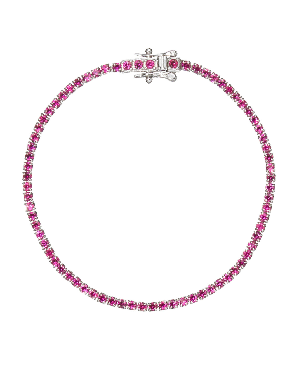 браслет-теннисный, мелкие розовые камни