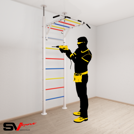 Монтаж шведской стенки Sv Sport враспор