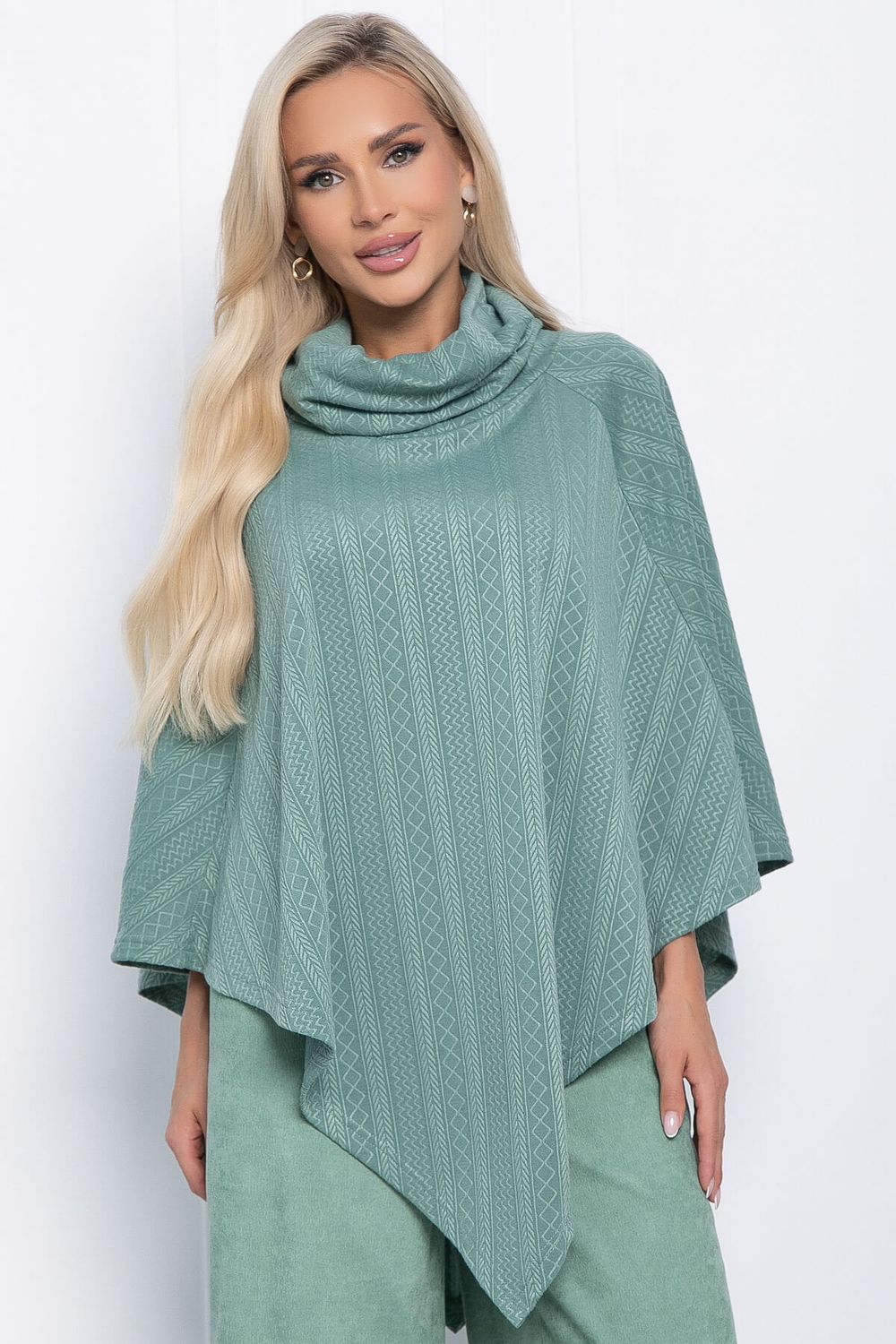 Пончо Арина (фисташковое) Б11007 LT Collection