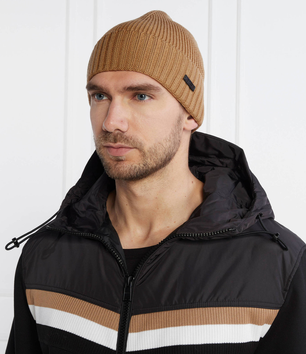 Хлопковая шапка Fati BOSS BLACK - бежевый(50495306)