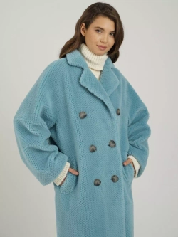 Шуба из шерсти экошуба, SilverFox (арт. 2323)