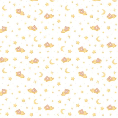 Спящий мишка, звезды и луна