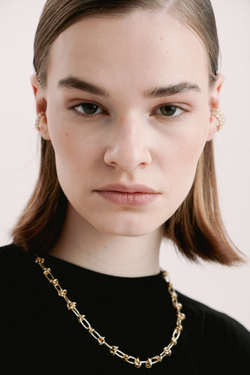 Колье-колючая проволока, золото