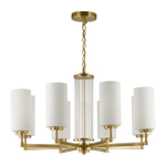 4990/8 HALL ODL23 637 матов. золотой/белый/стекло Люстра E27 8*40W KASALI