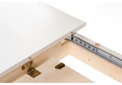 Стол Балмет 200(259)х100х77 молочный / золото