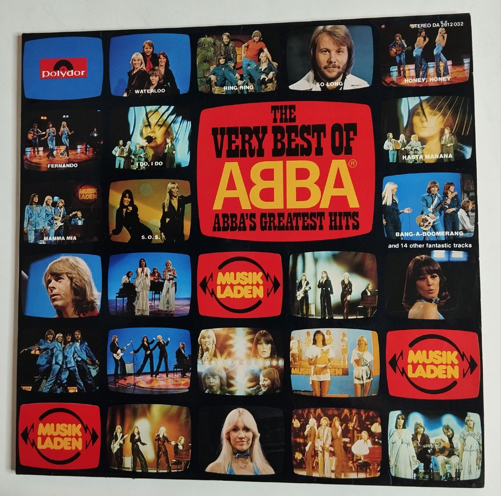 Винтажная виниловая пластинка LP АББА The Very Best Of ABBA (ABBA's Greatest Hits) (Germany 1976)