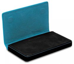 Чехол для визитных карт Piquadro Blue Square черный телячья кожа (PP1263B2/N)