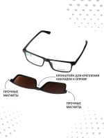 Оправа для очков с магнитными накладками 4в1