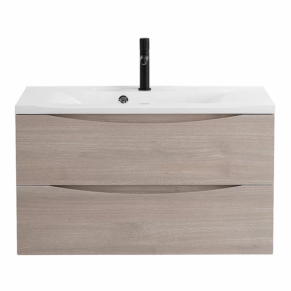 Тумба с раковиной Belbagno MARINO 90 2C-SO/BB900/450-LV-MR-PR Rovere Grigio