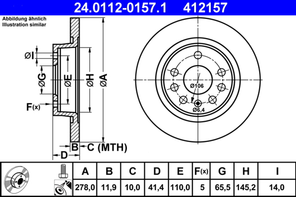 ATE - 24011201571-ATE - Brake Disc