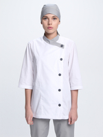 Костюм женский Канди (тк.ТиСи,120), серый/белый