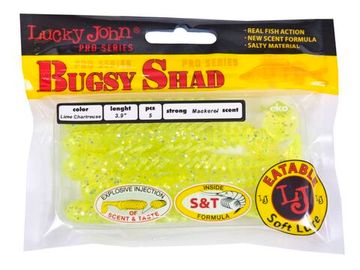 Виброхвосты съедобные LJ Pro Series BUGSY SHAD 3.9in(10 см), цв. 071, 5 шт.