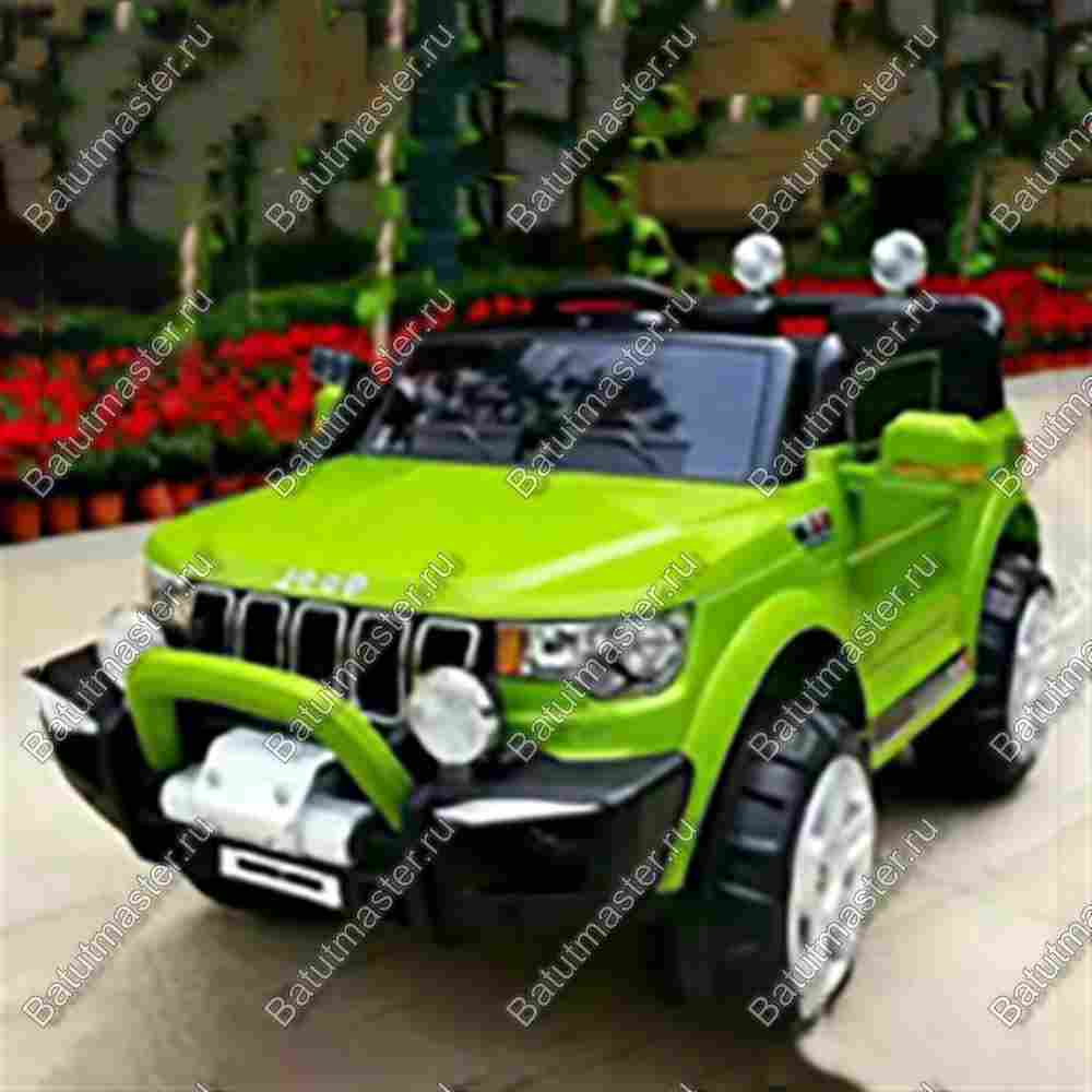 Детский электромобиль "Jeep WRANGLER" зеленый, стандартная комплектация