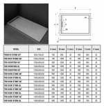 Душевой поддон Weltwasser WW TRS STONE BL 140x90 10000004384 черный