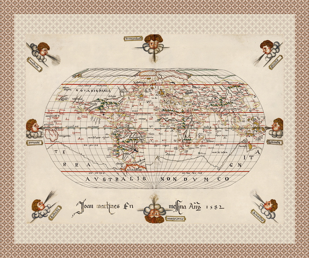 Скатерть "Карта мира Жоана Мартинеса"