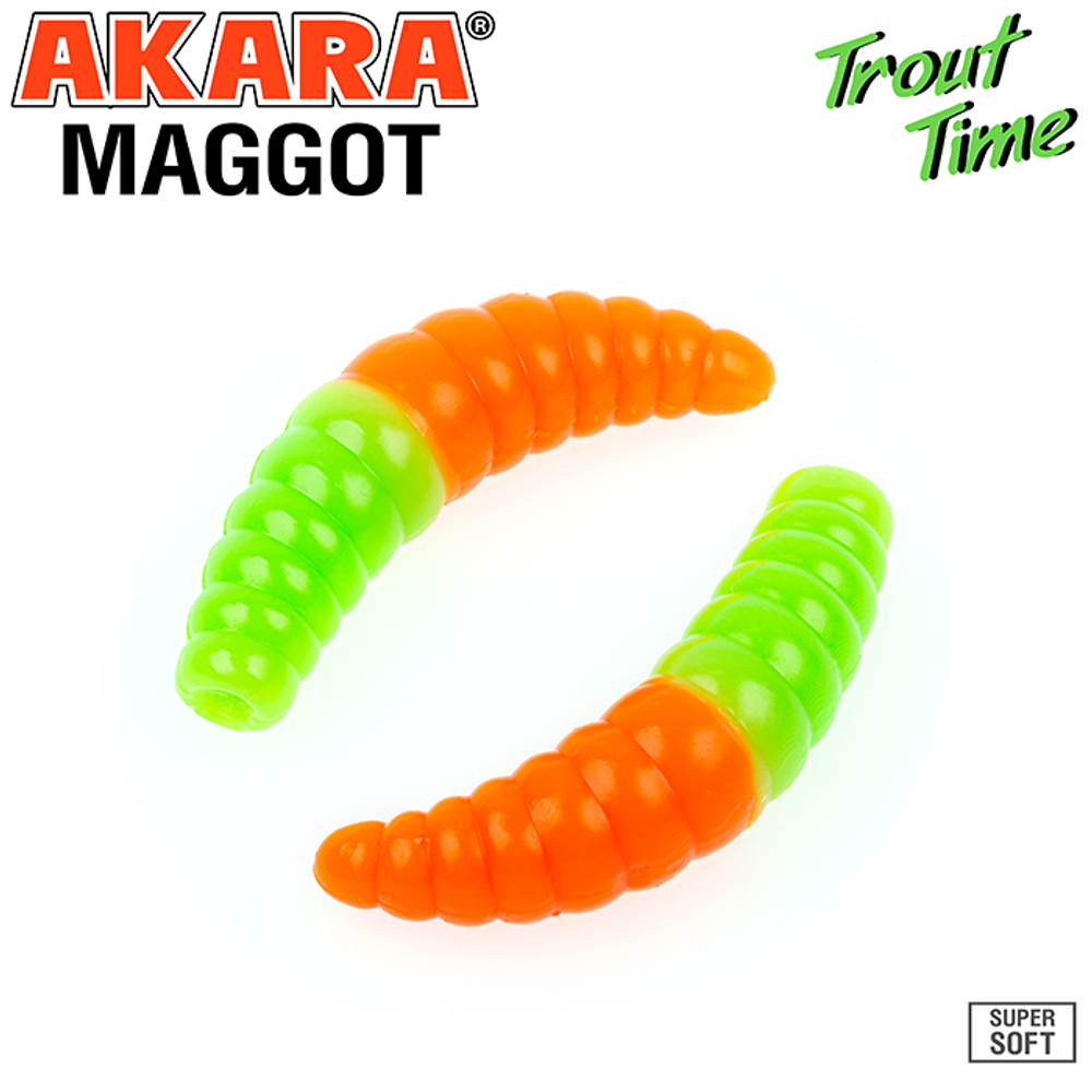 Силиконовая приманка Akara Trout Time MAGGOT 1,6 Garlic 454 (10 шт.)