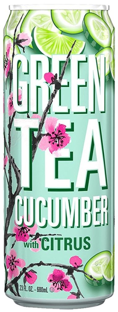 Чай Холодный Зеленый со Вкусом Огурца и Цитруса Arizona Green Tea Cucumber With Citrus 0.65л - 24шт