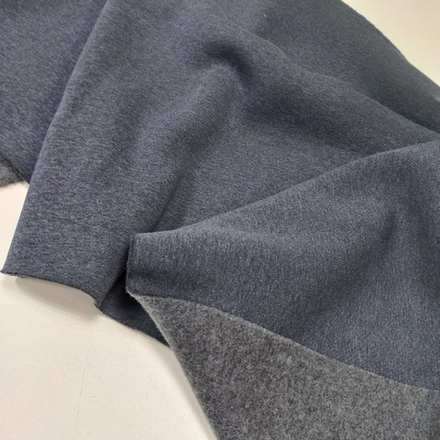 Футер 3х нитка с начесом Индиго Меланж