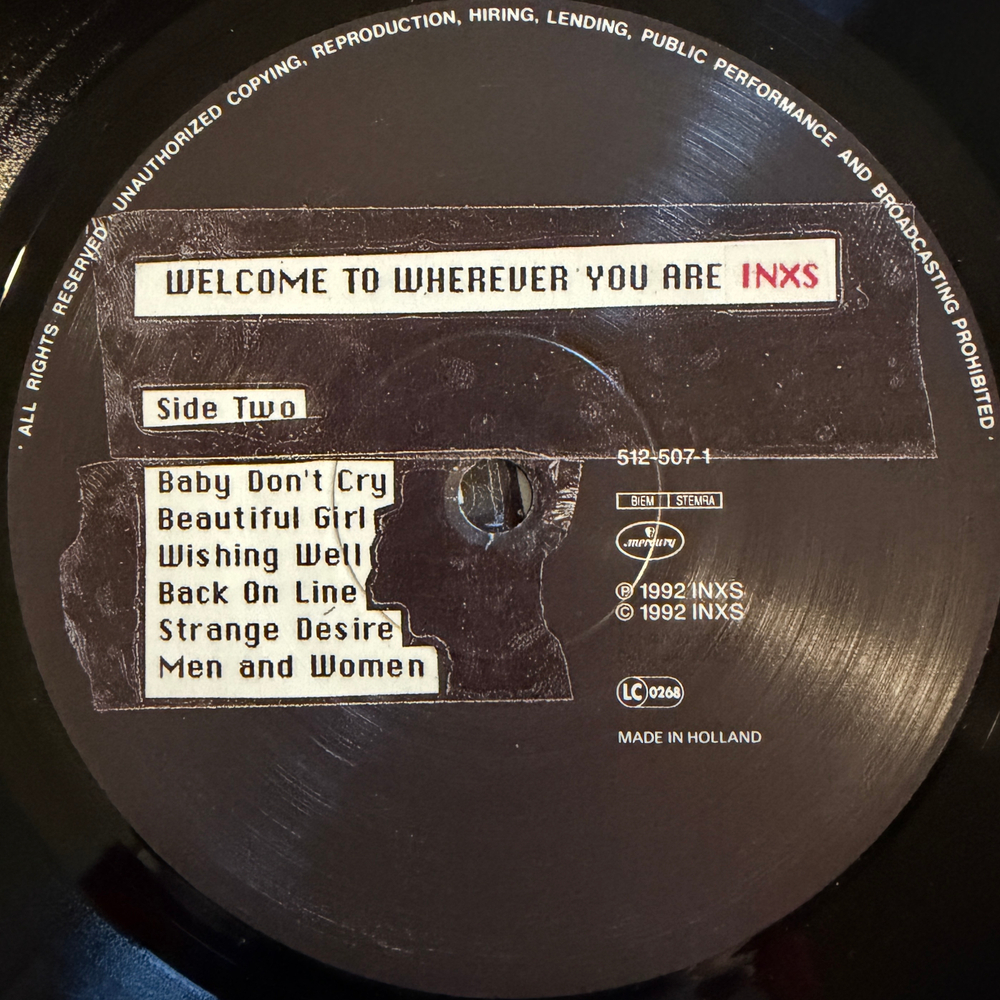 Виниловая пластинка INXS ‎– Welcome To Wherever You Are LP