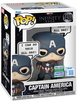 Фигурка Funko POP! Bobble Marvel Infinity Saga Captain America(I can) WonderCon25 (Exc) (1480) 85287