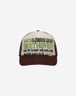 KAPITAL Кепка Love&Peace And Beethoven Trucker Экрю/Коричневый