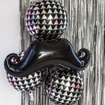 Шар (35"/89 см) Фигура, Усы, Черный 1 шт.