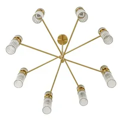 8276/8 MODERNI латунь/прозрачный, металл/стекло Люстра Е14 8*40W 220V DENVER