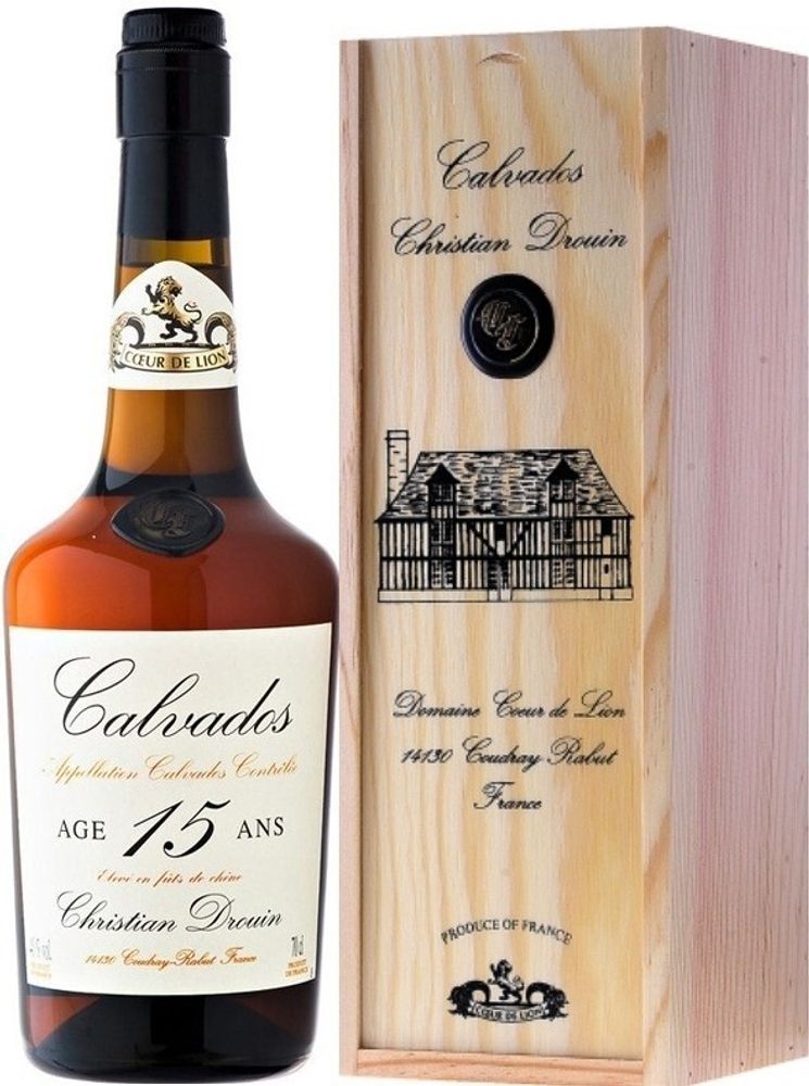 Кальвадос Coeur de Lion Calvados 15 ans gift box, 0.7 л