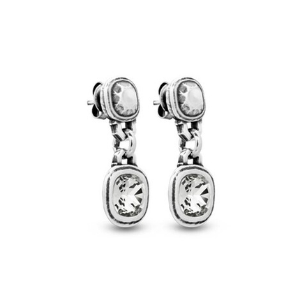 Серьги Ciclon с муранским стеклом и покрытием серебром Classic AEMO609-66