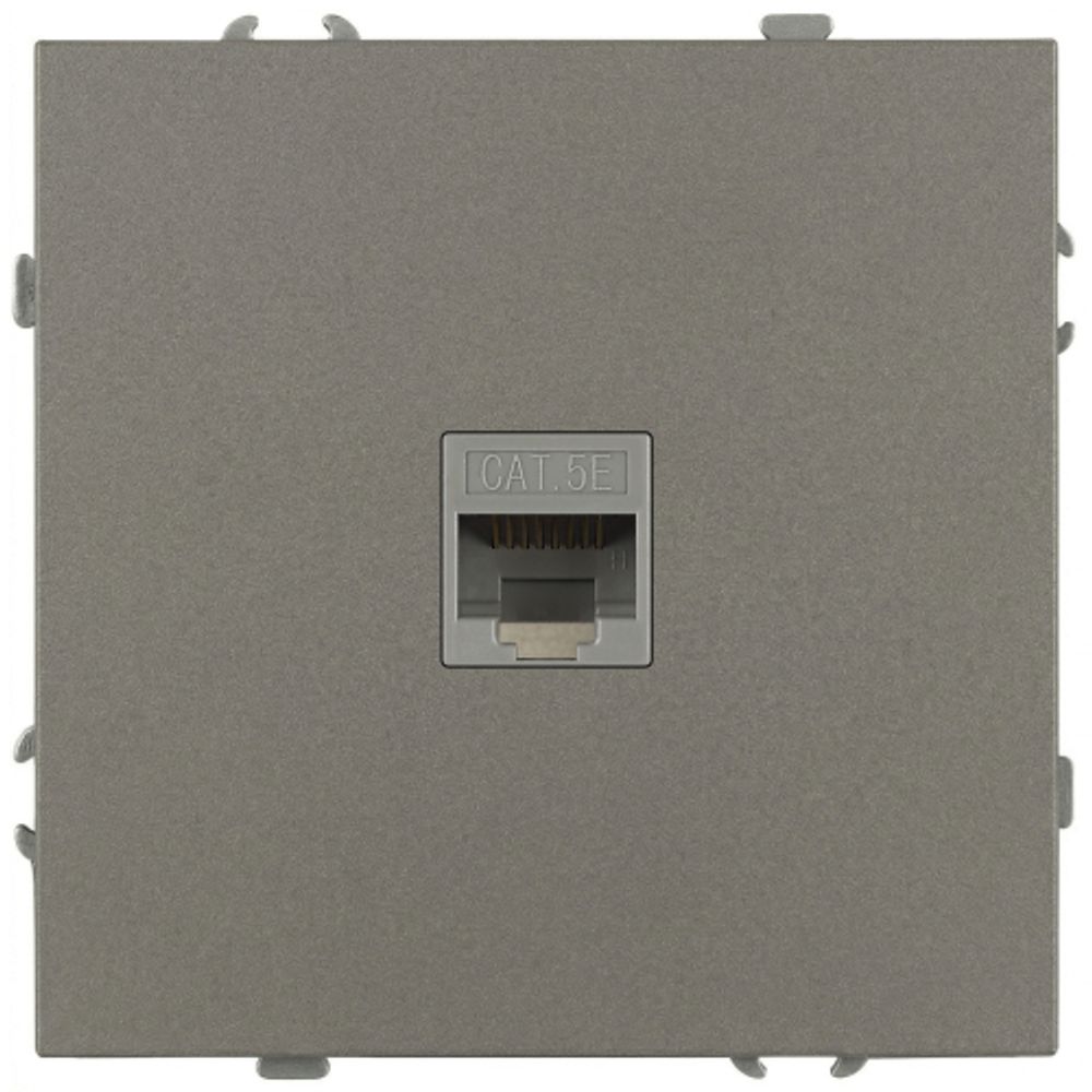 Розетка ЭРА Galaxy 15-3107-07 информационная RJ45 IP20 титан | Эра Galaxy