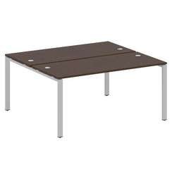 Metal System Рабочая станция на П-образном м/к БП.РАС-СП-2.4 Венге Цаво/Металл Серый 1600*1475*750