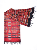 Шарф теплый с индейским орнаментом