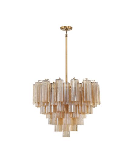 Люстра “Толбот” в стиле с янтарным стеклом