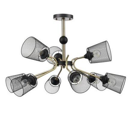 8191/9C COUNTY LN26 306 черный/античная бронза/черный металл Люстра потолочная Е27 9*60W 220V ABRIS