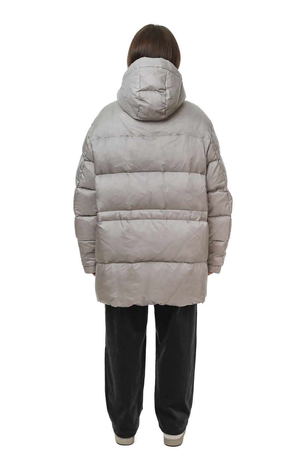 Пуховик Ymkashix Star светло-серый